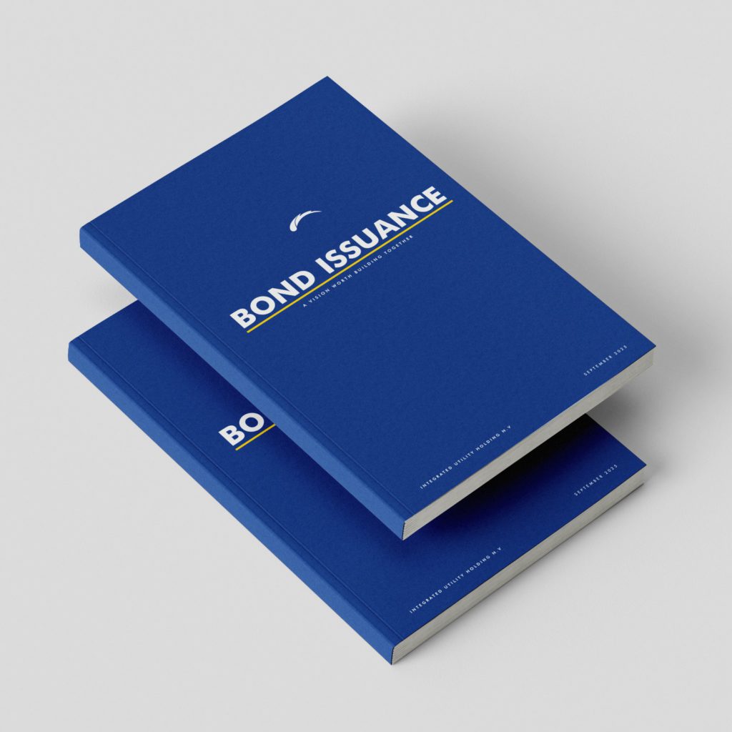 Realistic A4 book mockup with modern blue cover design, placed on a dark blue background, ideal for showcasing book cover or branding designs